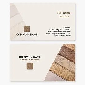 Business card template. Flooring. Laminate, parquet, and planks.