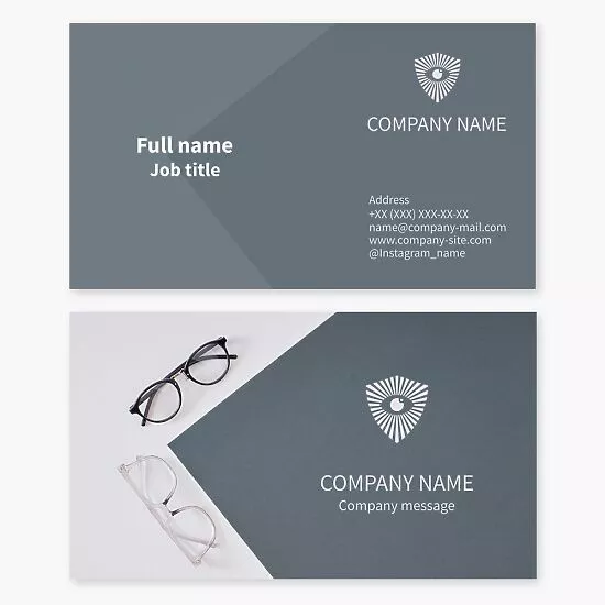 Optometrist Eye Glasses Business Card Template