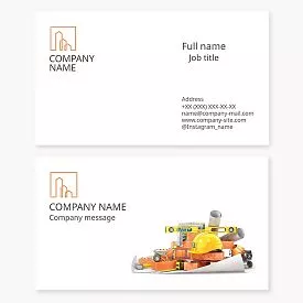 Professional Construction Business Card Template