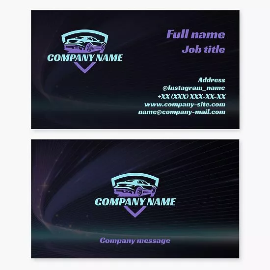 Car Shield Logo Automotive Business Card Template