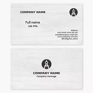 Drawing Compass Logo Business Card Template