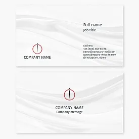 Needle Logo | Sewing Workshop | Fabric | Letter O | Business Card Template.
