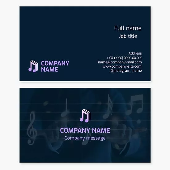 Music Teacher Lessons Business Card Template