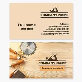 Carpentry Business Card Template