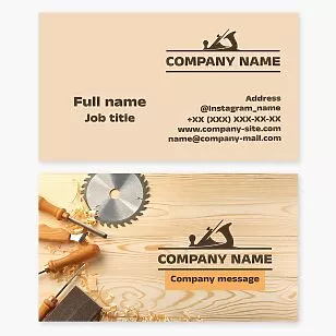 Carpentry Business Card Template