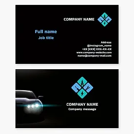 Car repair business card template