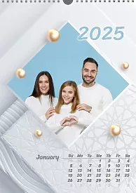 Calendar template with family photos