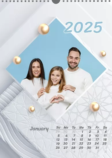 Calendar template with family photos