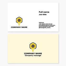 Honeycomb Logo | Honey Beekeeper Business Card Template