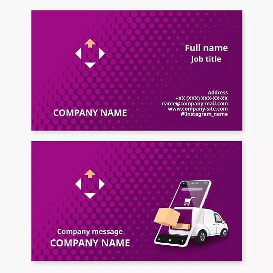 Delivery Service Business Card Template