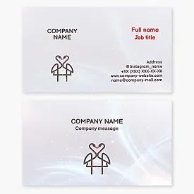Elegant Flamingos | Marriage Agency | Business Card Template