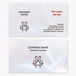 Elegant Flamingos | Marriage Agency | Business Card Template