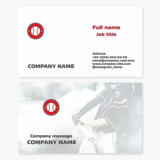 Baseball Theme | Sport Business Card Template