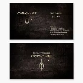 Dark Brown Business Card Template