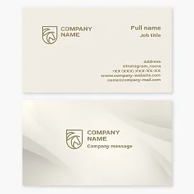 Horse Shield Logo Business Card Template. Pegasus. Symbol of inspiration, creativity, freedom.