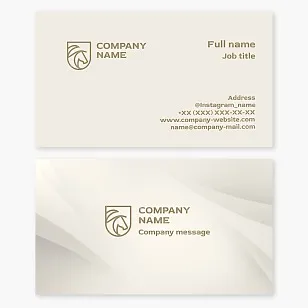 Horse Shield Logo Business Card Template. Pegasus. Symbol of inspiration, creativity, freedom.