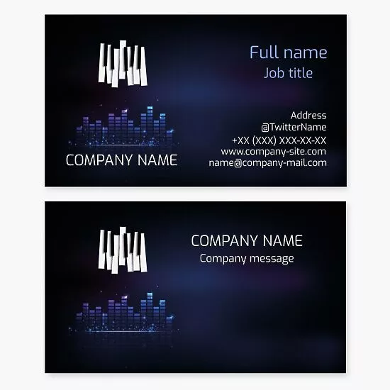 Piano Keys | Music Business Card Template