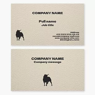 Bull Leather Business Card Template