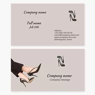 Women's Shoes | Footwear Business Card Template