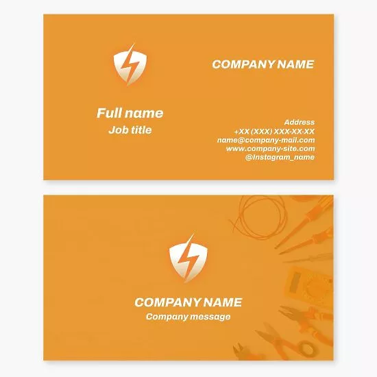 Electrician Business Card Template