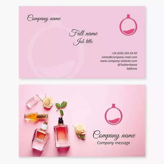 Perfuma business card template, Letter O