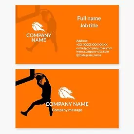 Basketball Themed Business Card Template