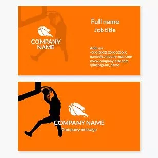 Basketball Themed Business Card Template