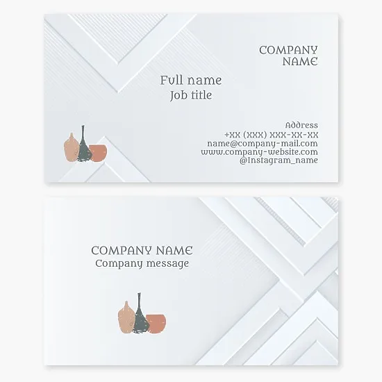 Business card template. Museum. Art gallery.