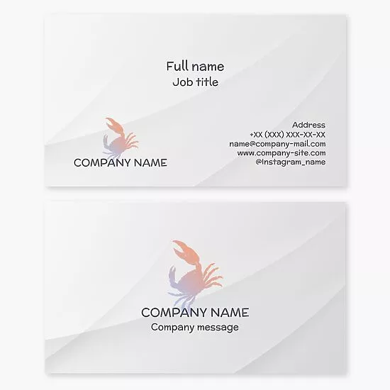 Crab Logo Business Card Template