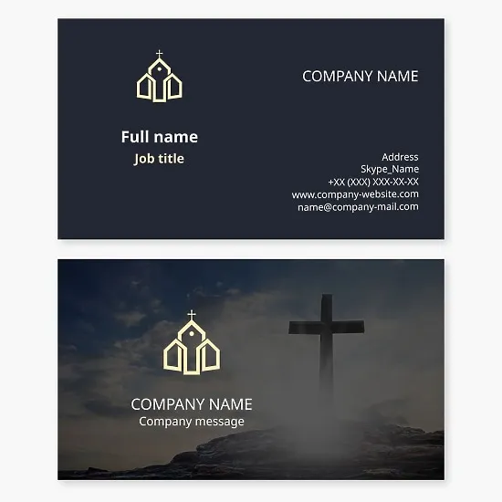 Christian Church Business Card Template