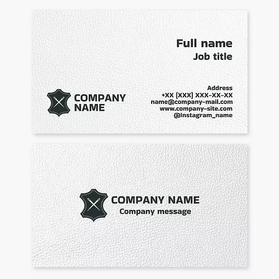 Leather Business Card Template