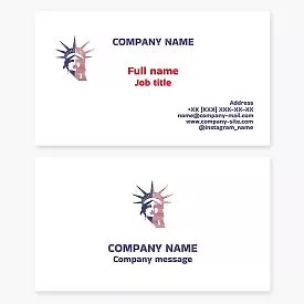 Statue of Liberty Logo | Patriotic Business Card Template