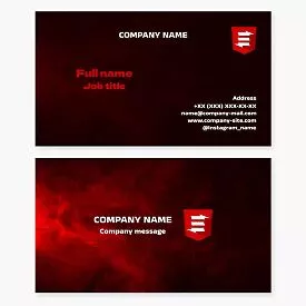 Custom Business Card Template with Generic Company Logo