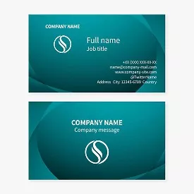 Generic Teal Blue Business Card