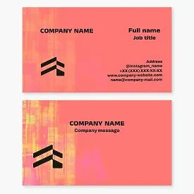Business card template for a construction and development company. Real estate.