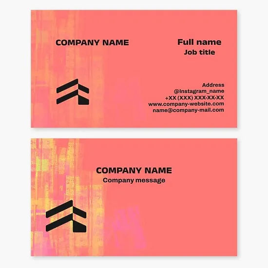Business card template for a construction and development company. Real estate.