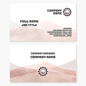 Business card template. Mining and exploration of minerals and rocks. Letter O.
