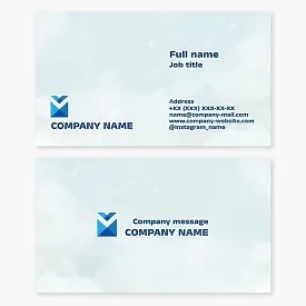 Business card template. Abstraction. Letter M.