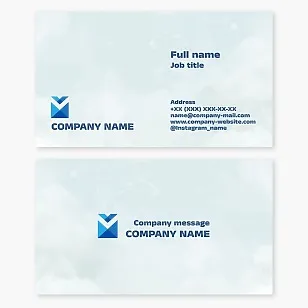 Business card template. Abstraction. Letter M.