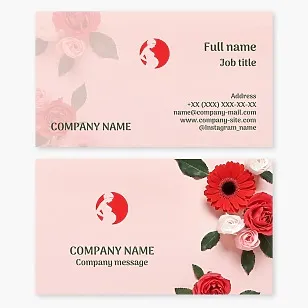 Business card template. Motherhood. Maternity hospital. Courses for young mothers.
