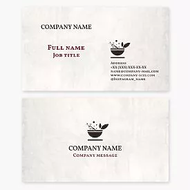 Business card template. Cafe, tea room. Tea, spices.