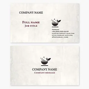 Business card template. Cafe, tea room. Tea, spices.