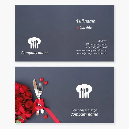 Restaurant business card template