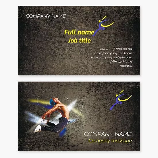 Business card template Modern dance studio