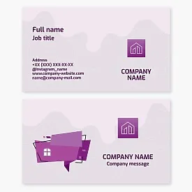 Business card template Housing rental