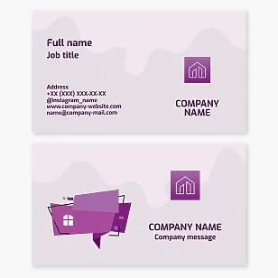 Business card template Housing rental