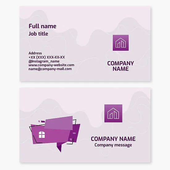 Business card template Housing rental