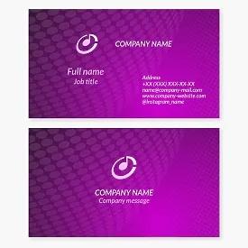 Business card template. Music, note. Letter O.