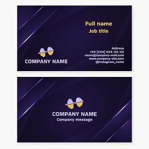 Business card template. Gym. Fitness center.