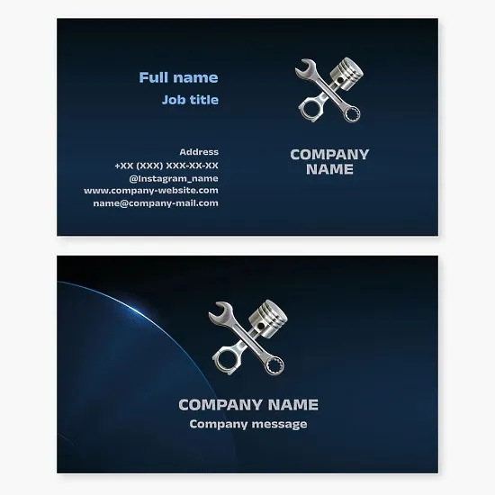 Business card template Car and motorcycle repair